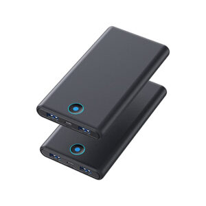 slim portable charger black*2