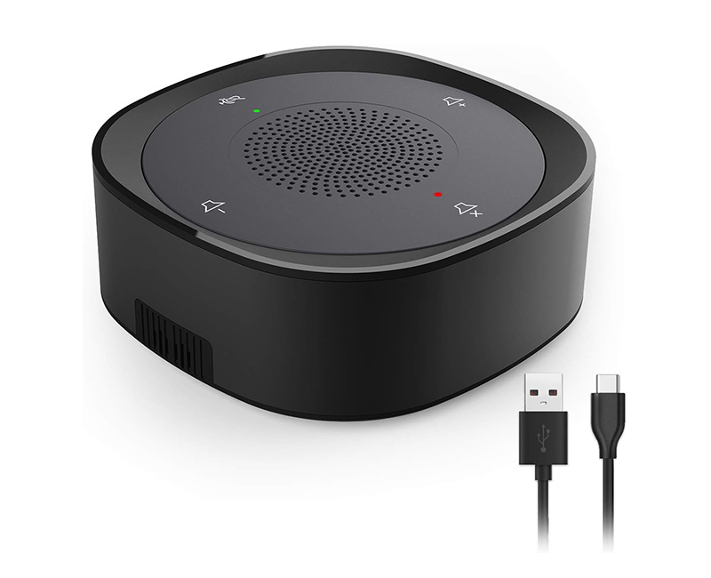 USB Speakerphone Microphone, Conference Speaker Omnidirectional Computer Mic, with 360º Voice Pickup