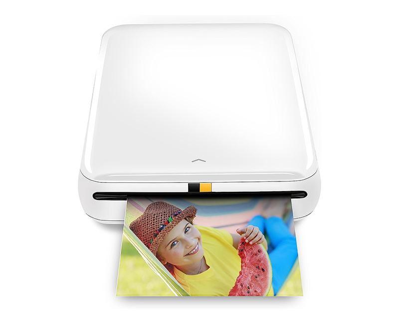 Wireless Mobile Photo Mini Color Printer (White) Compatible w/ iOS & Android, NFC & Bluetooth Devices